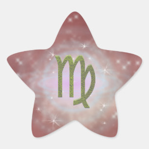 Sticker Étoile Signe astrologique Virgo Zodiac couleur Pick