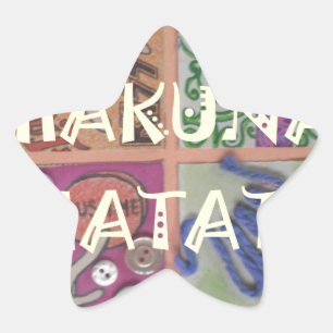 Sticker Étoile Signe Hakuna Matata - Impression