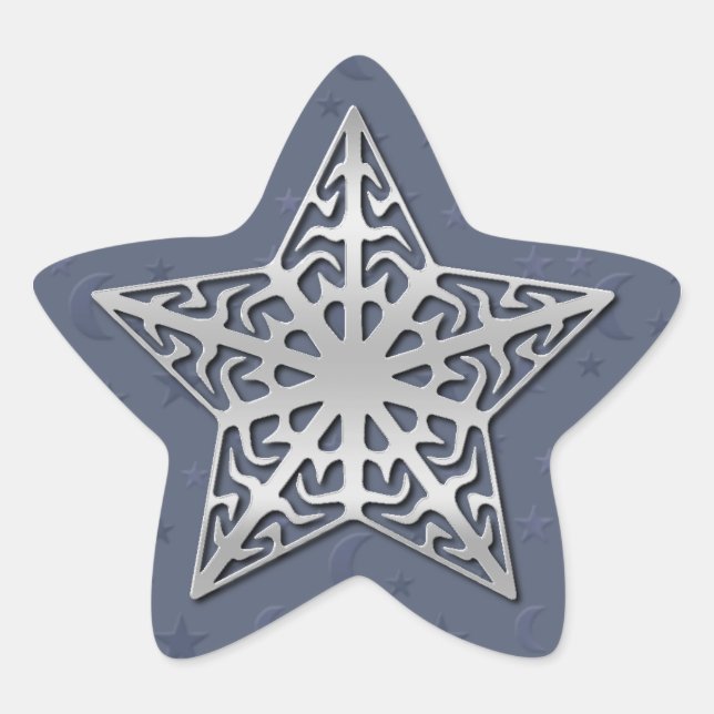 Sticker Étoile Silver Filigree Star (Devant)
