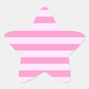 Sticker Étoile Simple moderne Motif en bande rose fille
