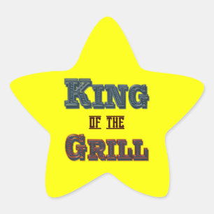 Sticker Étoile Slogan Cuisine barbecue King of the Grill