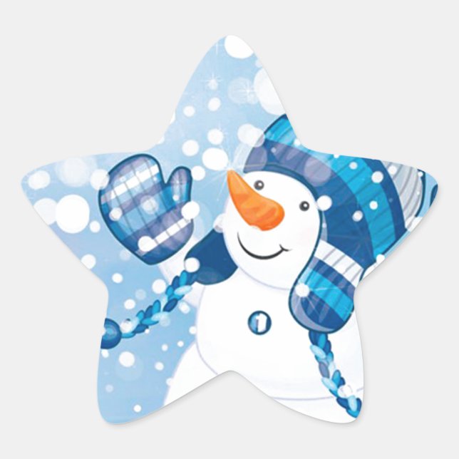 Sticker Étoile Snowman (Devant)