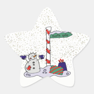 Sticker Étoile Snowman & Pôle Nord -