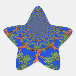 Sticker Étoile Sous le ciel bleu : La collection d'arbres Acacia