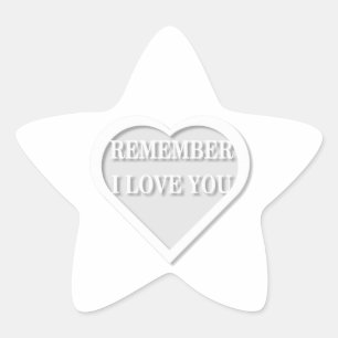 Sticker Étoile Souviens-toi que je t'aime