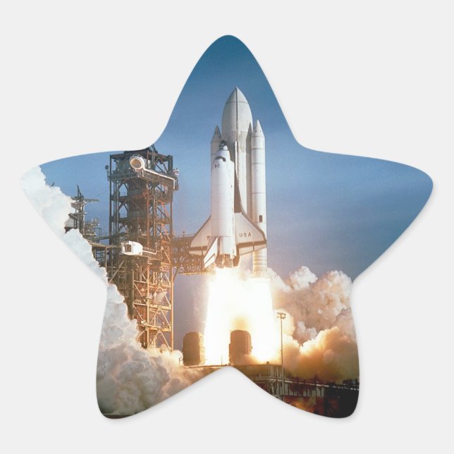Sticker Étoile Space Shuttle Columbia Launching (Devant)