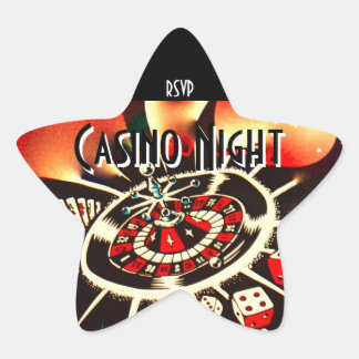 Sticker Étoile Star de la soirée de casino rsvp