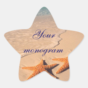 Sticker Étoile Starfish Beach Ocean Enveloppe Mariage Seals Étiqu