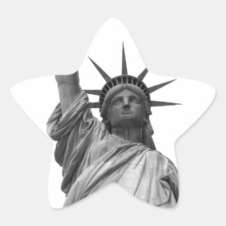 Sticker Étoile Statue noire et blanche de la Liberté