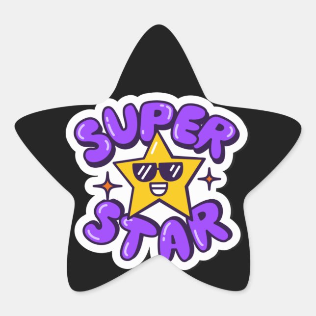 Sticker Étoile superstar (Devant)