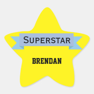 Sticker Étoile Superstar avec nom