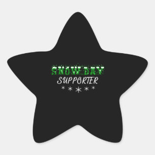 Sticker Étoile Supporter Joyeux Noël de jour de neige