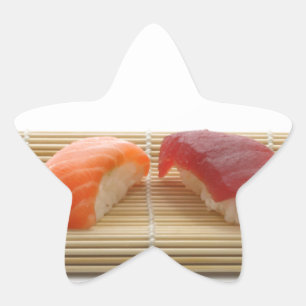 Sticker Étoile Sushi Japonais délicieux cuisine asiatique Yummy