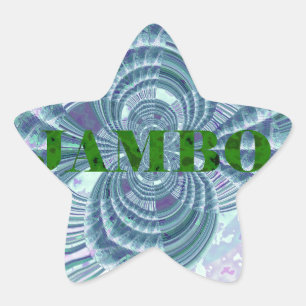 Sticker Étoile Swaga Jambo Hakuna Matata Kenya Giraffe Safari Wo