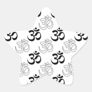 Sticker Étoile Symbole Om, Aum