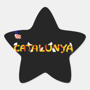 Sticker Étoile Symbole patriotique, Catalogne liberté, Catalogne