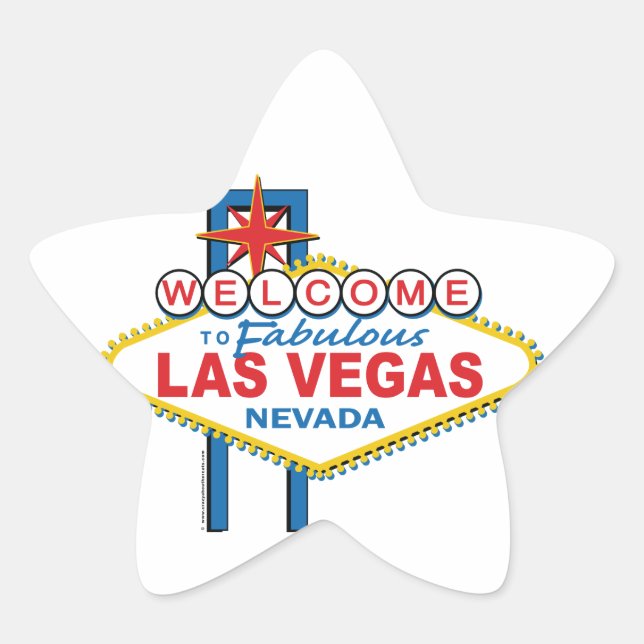 Sticker Étoile SYMBOLE RÉtro DE Las Vegas (Devant)