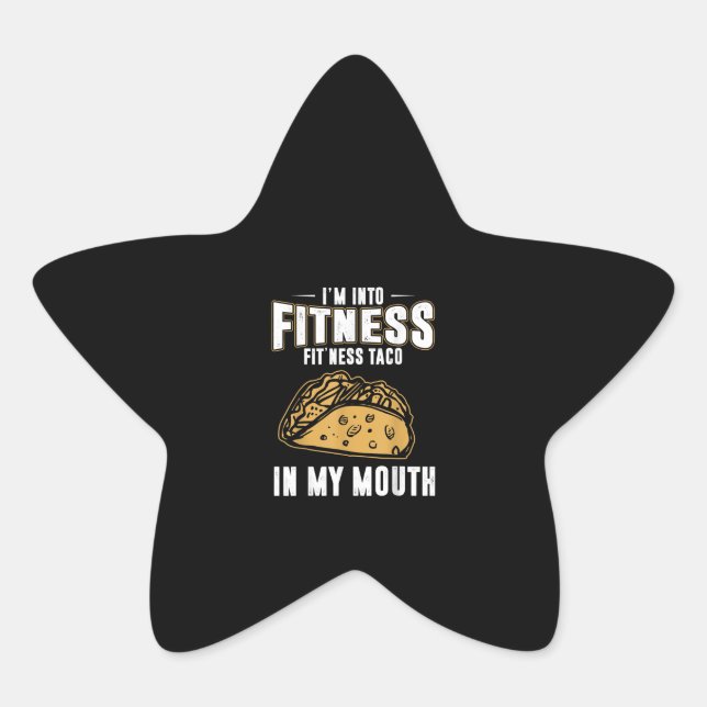 Sticker Étoile T-shirt Funny Gym Fitness (Devant)