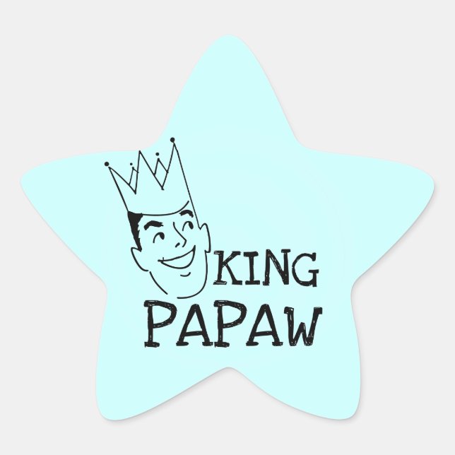 Sticker Étoile T-shirts et cadeaux King Papaw (Devant)