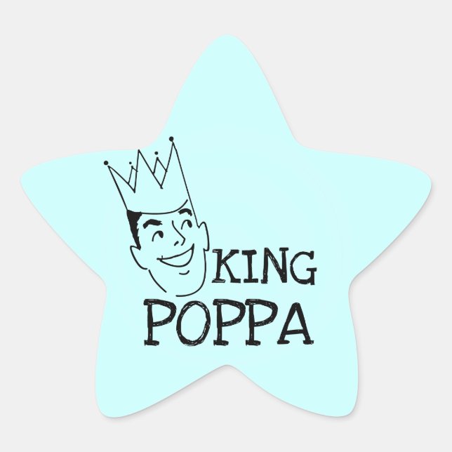 Sticker Étoile T-shirts et cadeaux King Poppa (Devant)