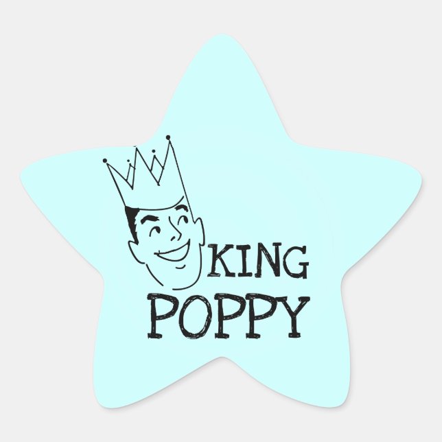Sticker Étoile T-shirts et cadeaux King Poppy (Devant)