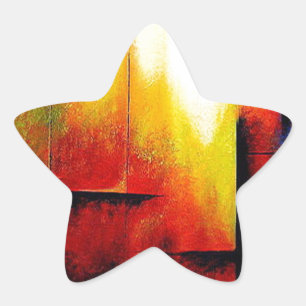 Sticker Étoile Tableau Abstrait de Hizli