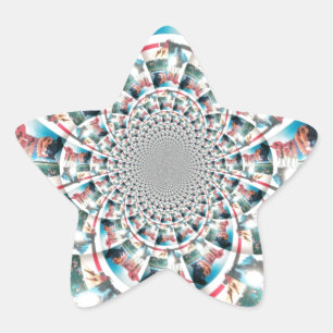 Sticker Étoile Tapisserie kényane Kaleidoscope