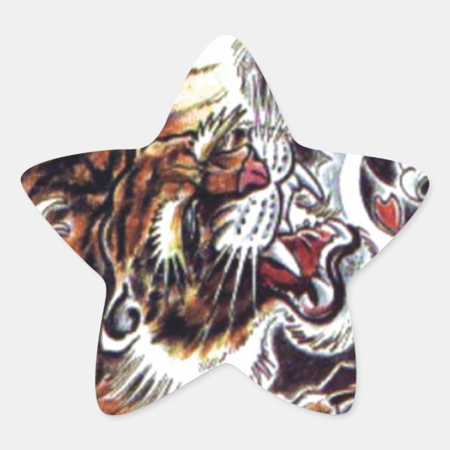 Sticker Étoile Tatouage japonais (Devant)