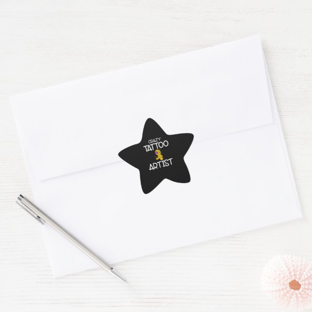 Sticker Étoile Tattoo Artist Funny Saying (Enveloppe)