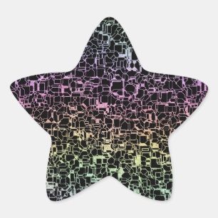 Sticker Étoile techno rainbo :