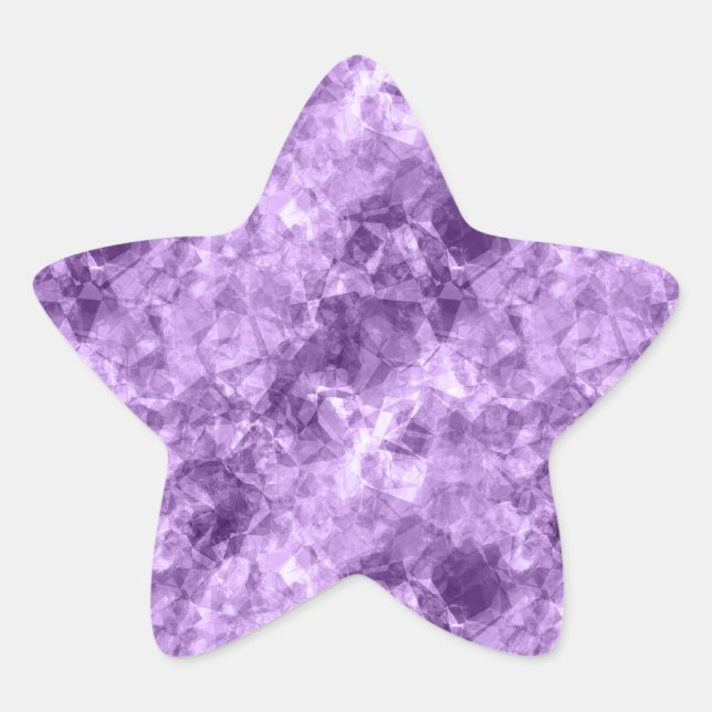Sticker Étoile Texture crumplée violet foncé (Devant)