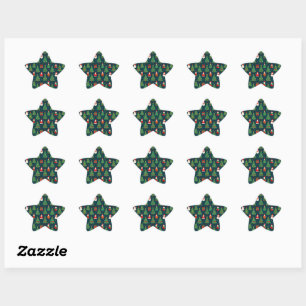 Sticker Étoile Thème de vacances de Noël