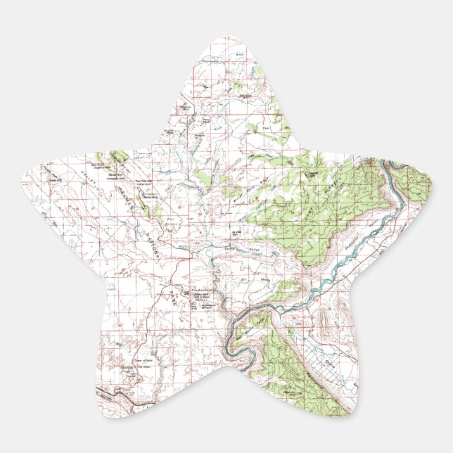 Sticker Étoile Topographic (Devant)