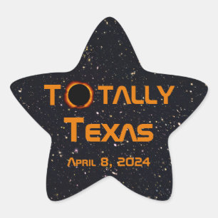 Sticker Étoile Totalement Texas 2024 Solar Eclipse