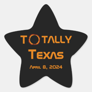 Sticker Étoile Totalement Texas 2024 Solar Eclipse