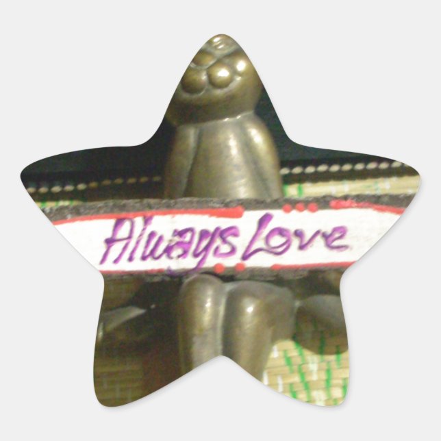 Sticker Étoile Toujours Aimer Inspirational Rabbit Art Design d'i (Devant)