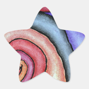 Sticker Étoile Tourbillon d'aquarelle