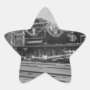 Sticker Étoile train locomotive à vapeur moteur ancien chemin de