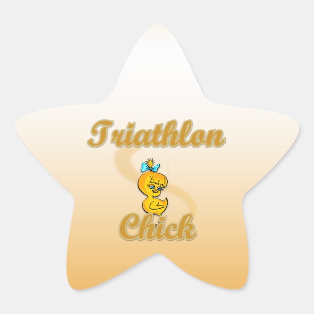 Sticker Étoile Triathlon Chick (Devant)