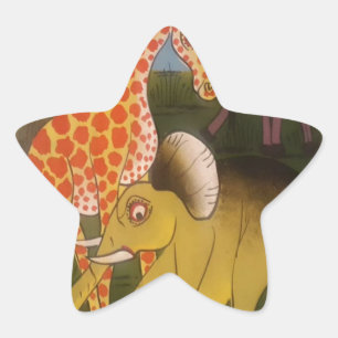Sticker Étoile Trio d'art africain