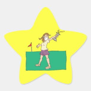 Sticker Étoile Trophée de golf Womens