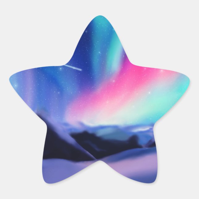 Sticker Étoile Un million de rêves - L'Aurora Borealis (Devant)