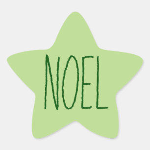 Sticker Étoile Un mot simple "Noel" voeux de Noël