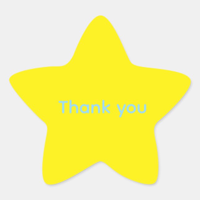 Sticker Étoile Une étoile Merci  (Devant)