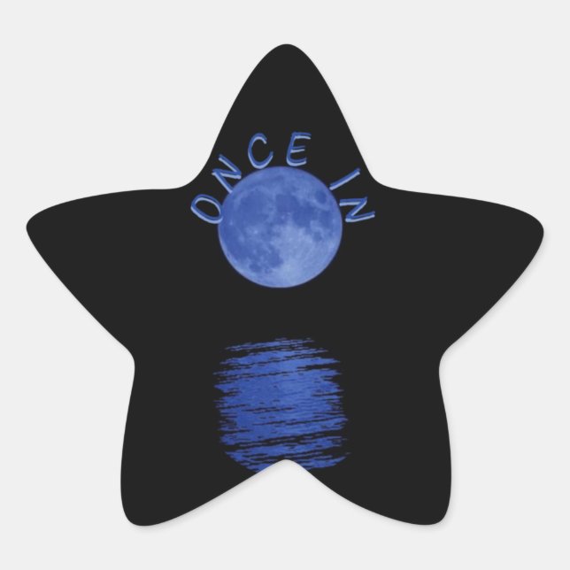 Sticker Étoile Une fois dans la lune bleue (Devant)