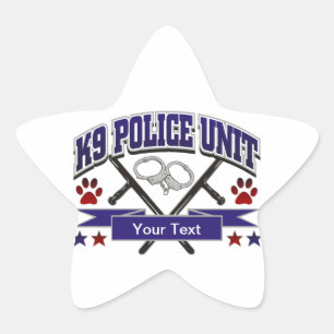 Sticker Étoile Unité de police K9 personnalisée