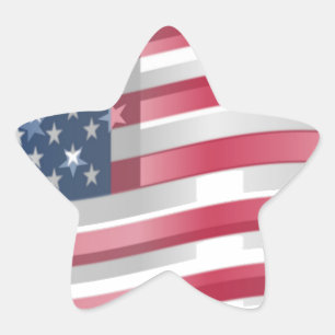 Sticker Étoile USA Unites : Stripes & Stars en Gras Design