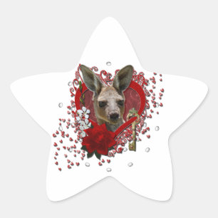 Sticker Étoile Valentines - clé à mon coeur - kangourou