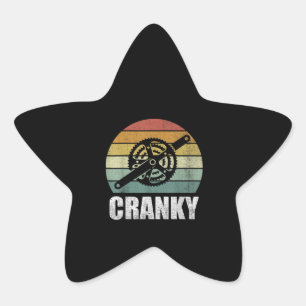 Sticker Étoile Vélo Cadeaux Cranky Amateurs de vélo Cranky