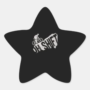 Sticker Étoile Vélo de montagne Oh Shift Rider